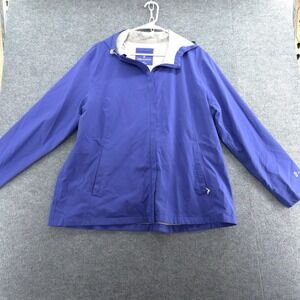 Free Country XXL Women's Blue Hooded Windbreaker Jacket